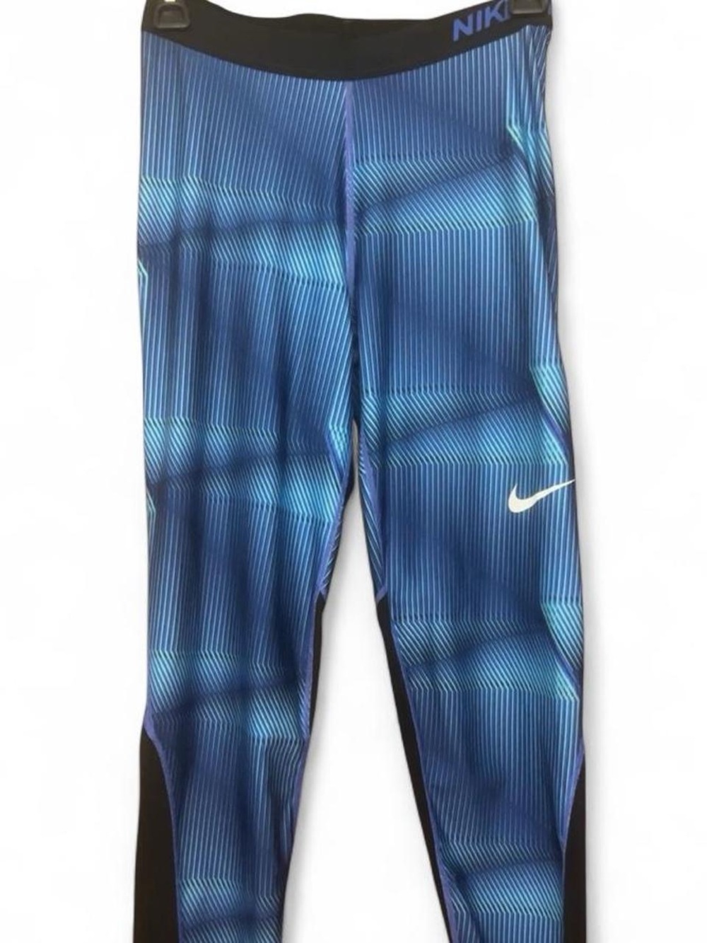 Nike Pro Dri-FIT Blue Geometric Compression Leggings